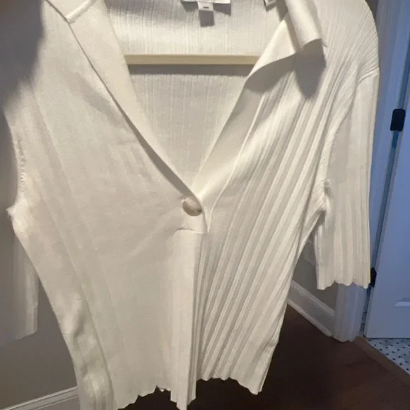 VINCE polo sweater white sweater - Picture 4 of 7